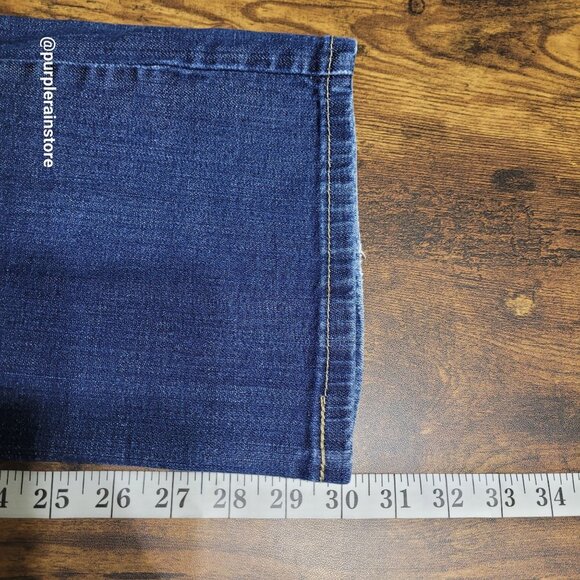 Levi's Jeans 16 Bootcut Curvy 529 Mid Rise Medium Dark Wash Western - Picture 10 of 12